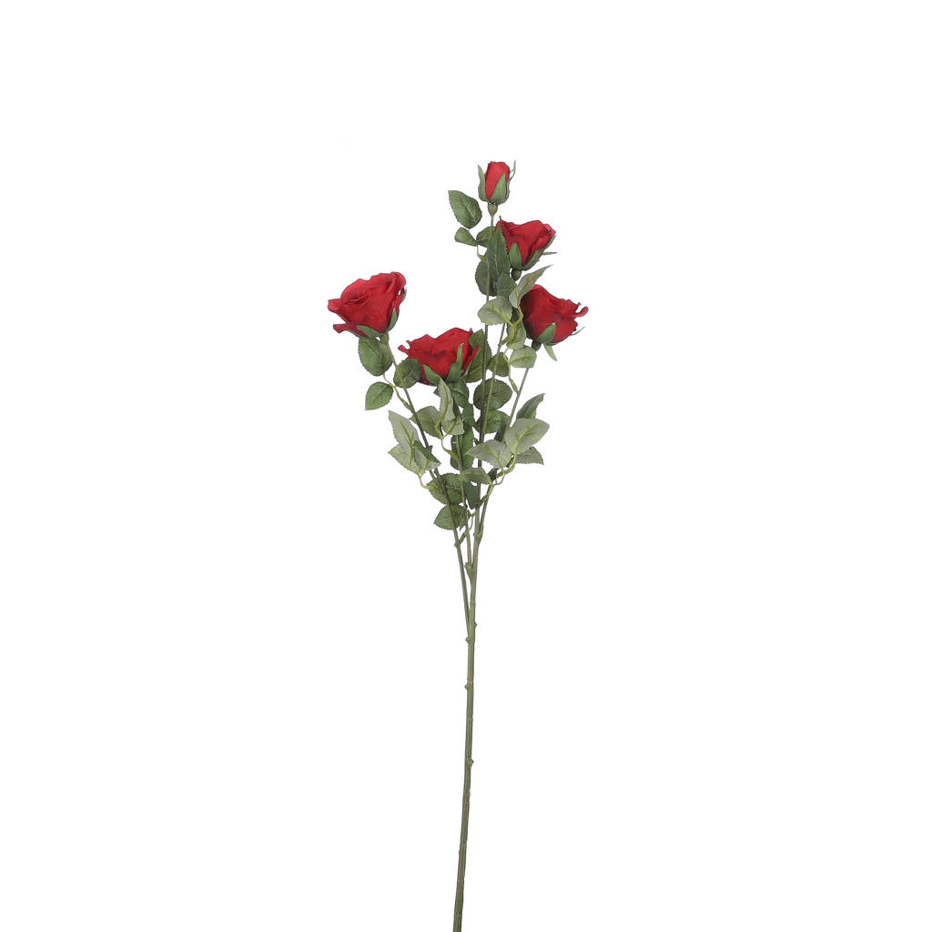 Mica Decorations kunstbloem Roos, Rood