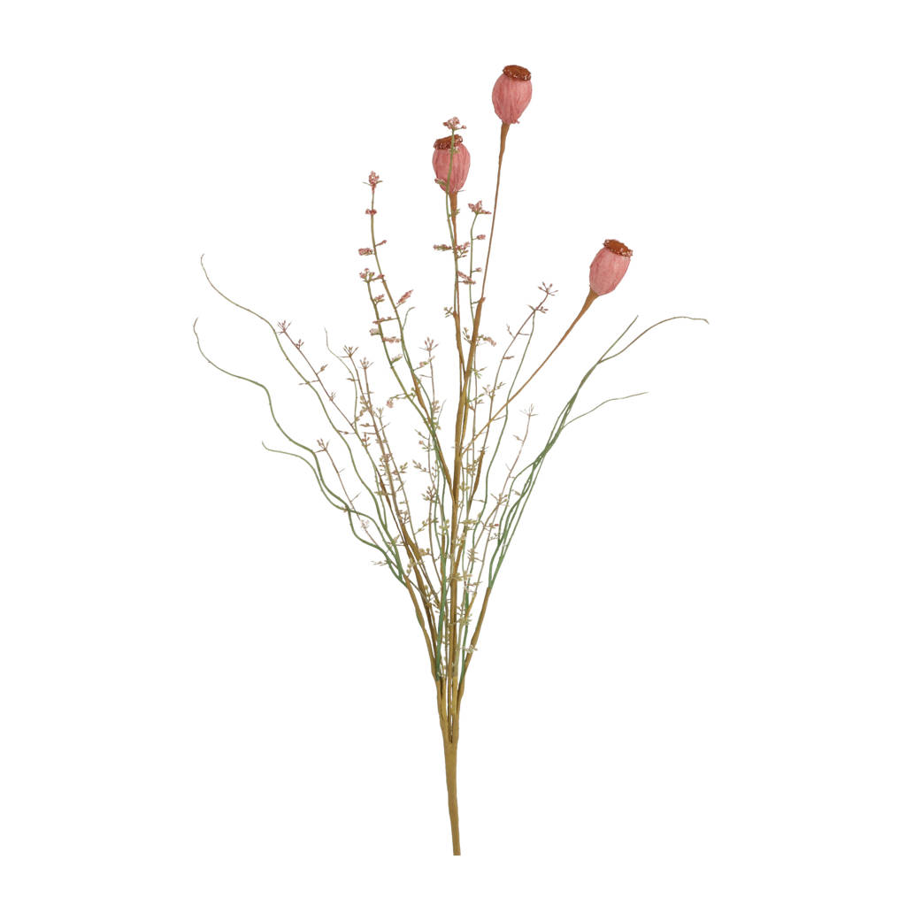 Mica Decorations kunstbloem Dried-look klaproos, 60