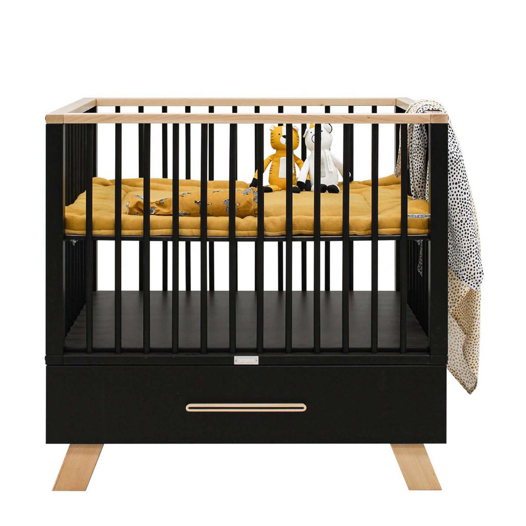 Bopita box Lisa met lade Mat Zwart/Naturel