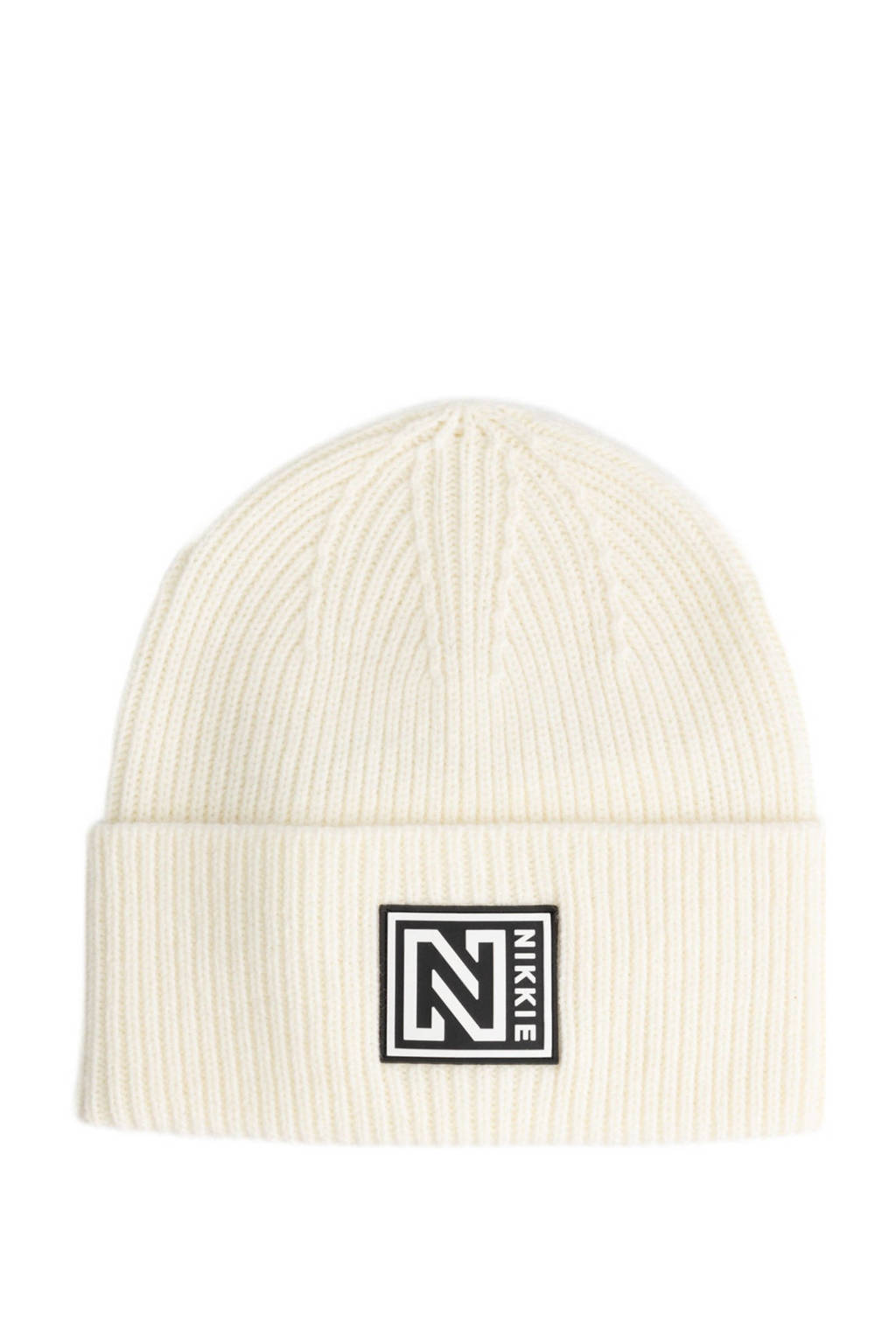 NIKKIE muts met logo ecru, Ecru