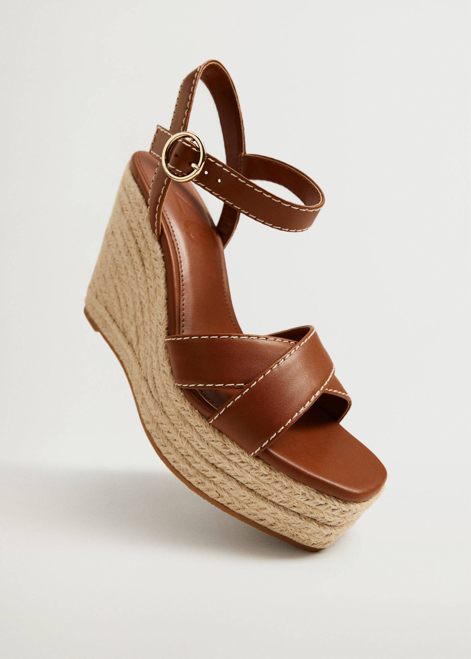 Tamaris Sandalen met sleehak cognac - Schoenen.nl