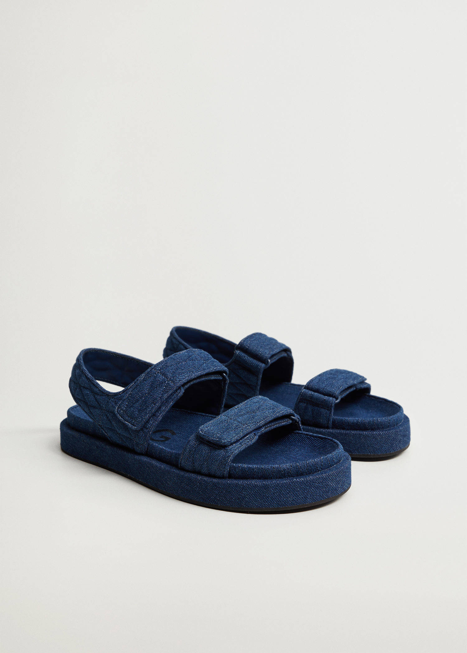 Mango sandalen blauw | wehkamp