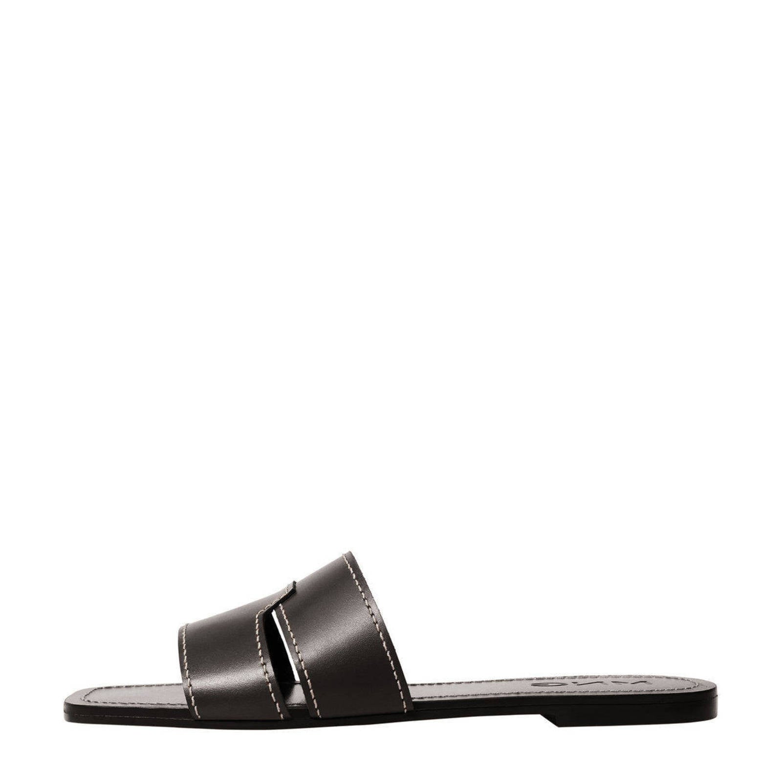 Bronx Dames Slippers Zwart logo band slipper | Van den Assem