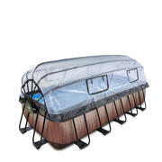thumbnail: Exit Toys Timber Style EXIT Wood zwembad met zandfilterpomp en overkapping