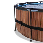 thumbnail: EXIT Timber Style Wood zwembad Ø427x122cm met filterpomp
