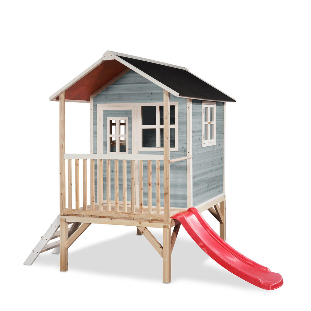 Exit Toys Loft 300 Loft 300 houten speelhuis - blauw