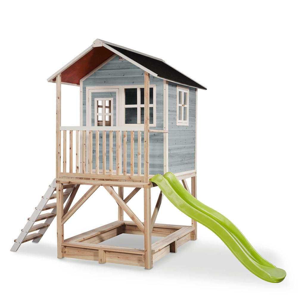 Exit Toys Loft 500 Loft 500 houten speelhuis - blauw