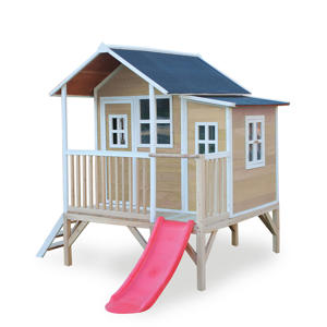 Loft 350 houten speelhuis - naturel