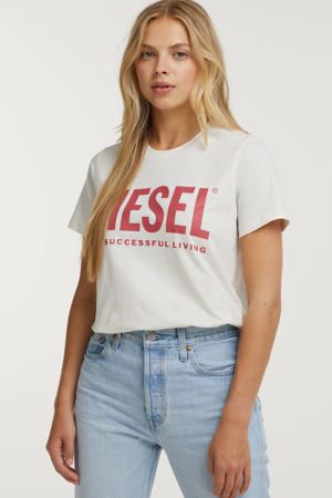 T-shirt T-SILY-ECOLOGO T-SHI met logo wit