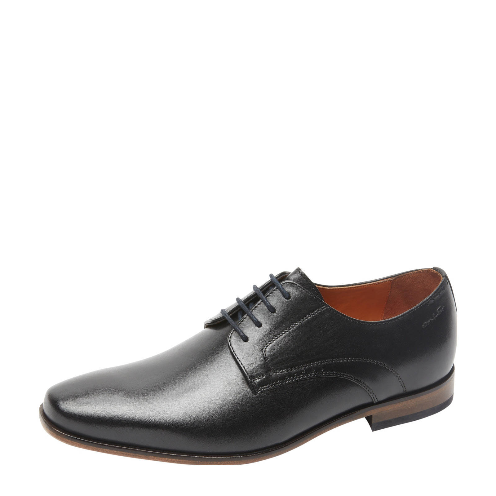Van Lier Rodos leren veterschoenen zwart | wehkamp