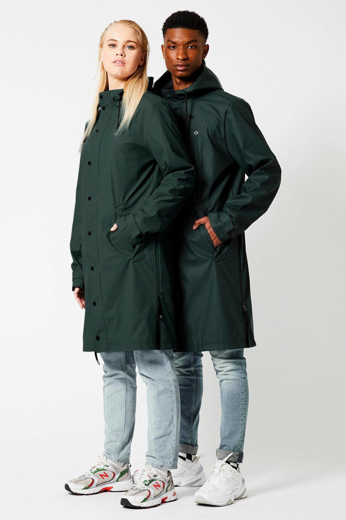 America Today unisex regenjas Jace X van polyester hard green