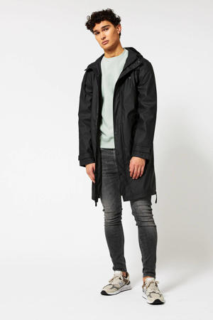 unisex regenjas Jace X van polyester black