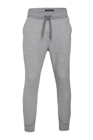 gemêleerde regular fit joggingbroek met biologisch katoen grijs melange