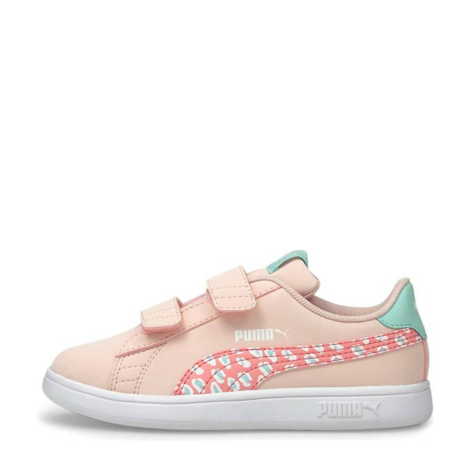 Puma Smash v2 Roar V PS sneakers met panterprint roze/blauw | wehkamp