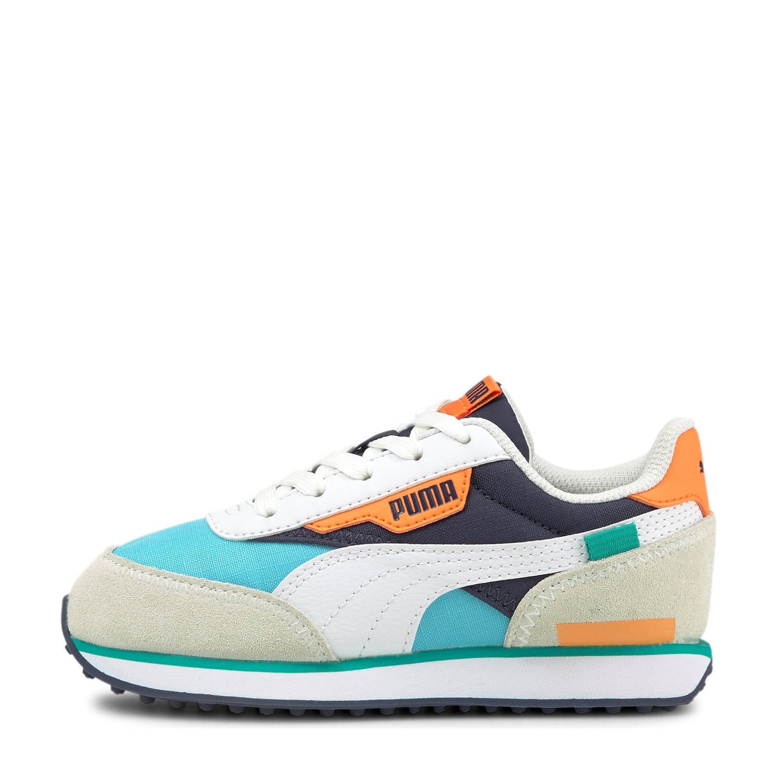 Puma Future Rider Play On sneakers wit/blauw/oranje | wehkamp