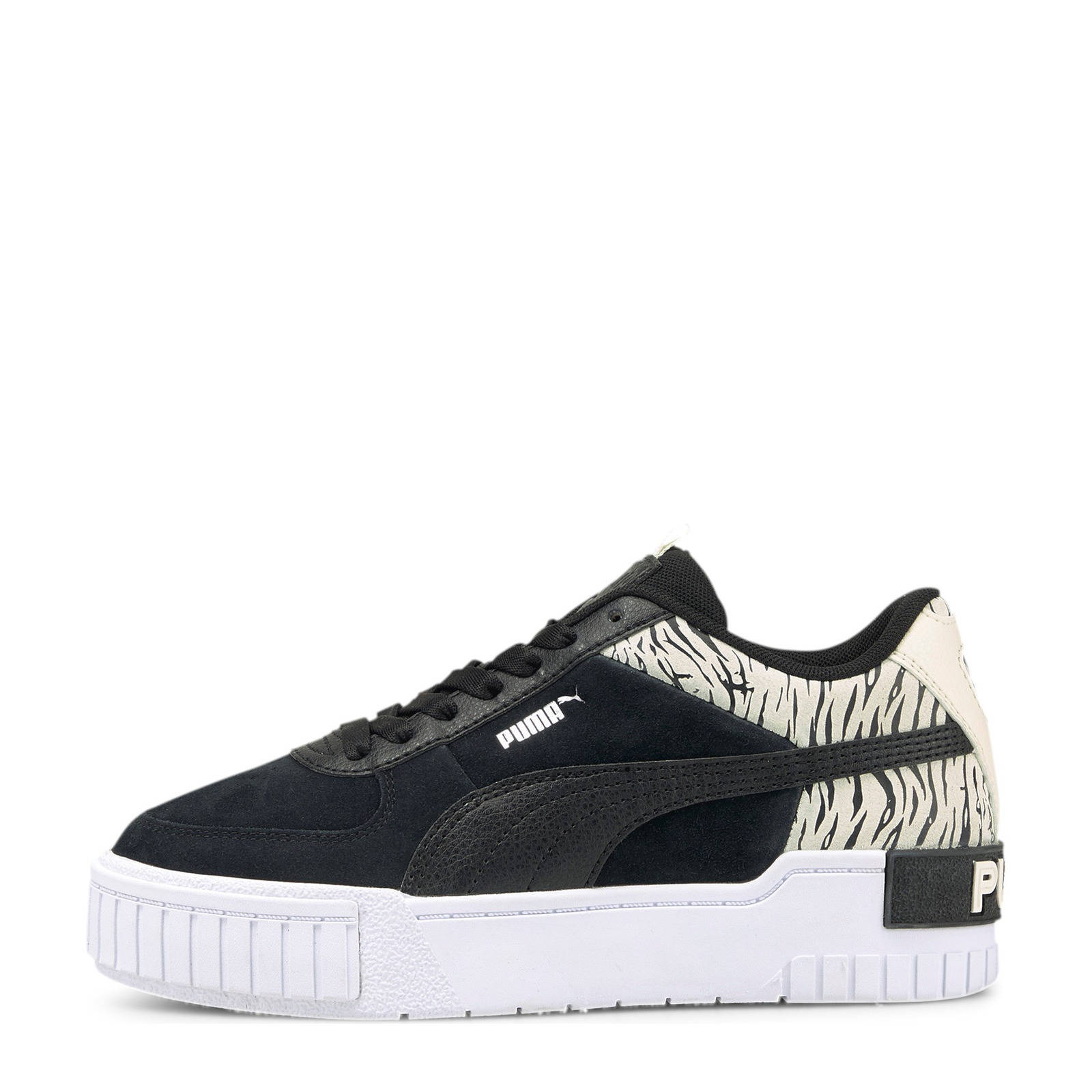 Puma Cali Sport Roar Jr sneakers zwart/beige | wehkamp