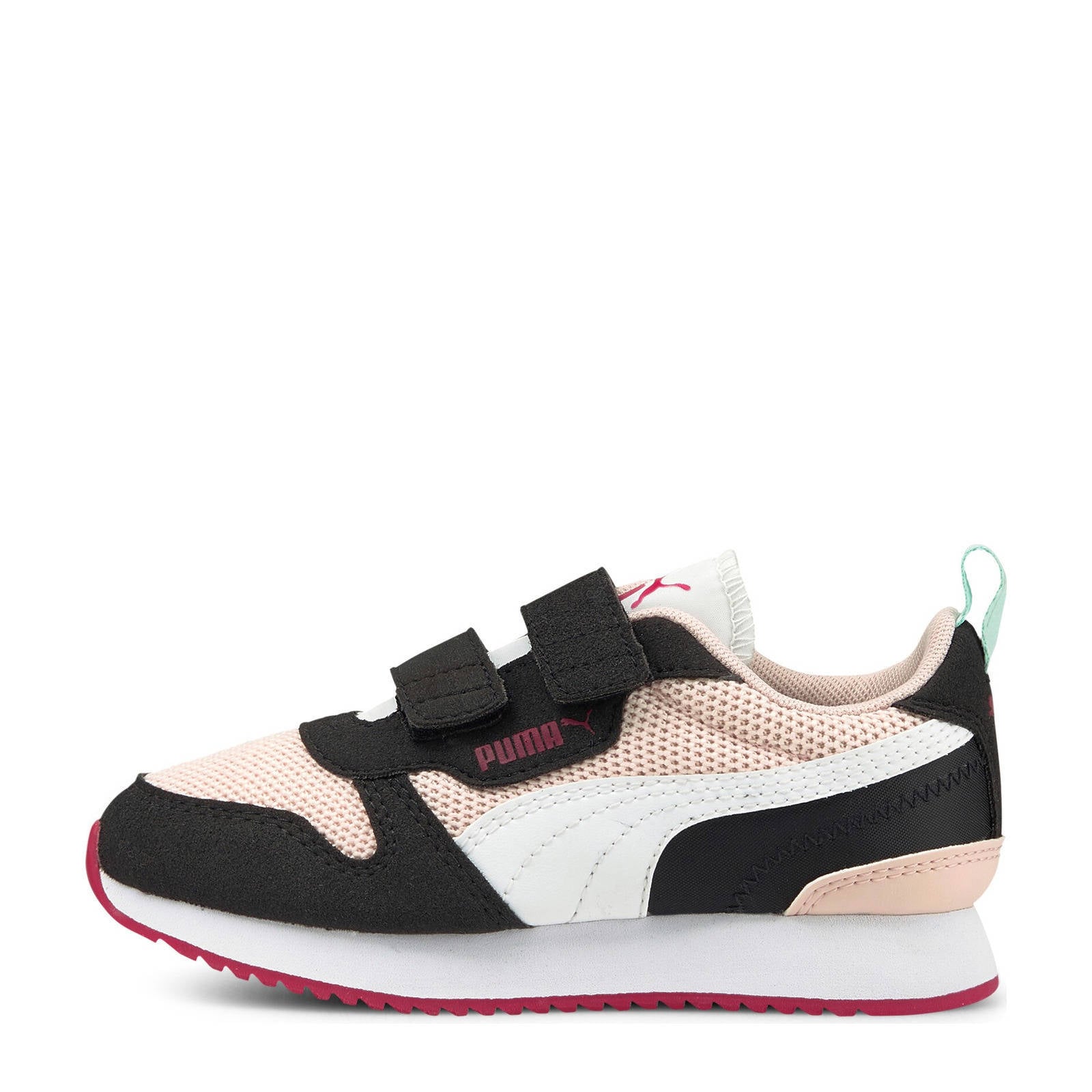 Puma R78 V PS sneakers lichtroze/wit/zwart | wehkamp