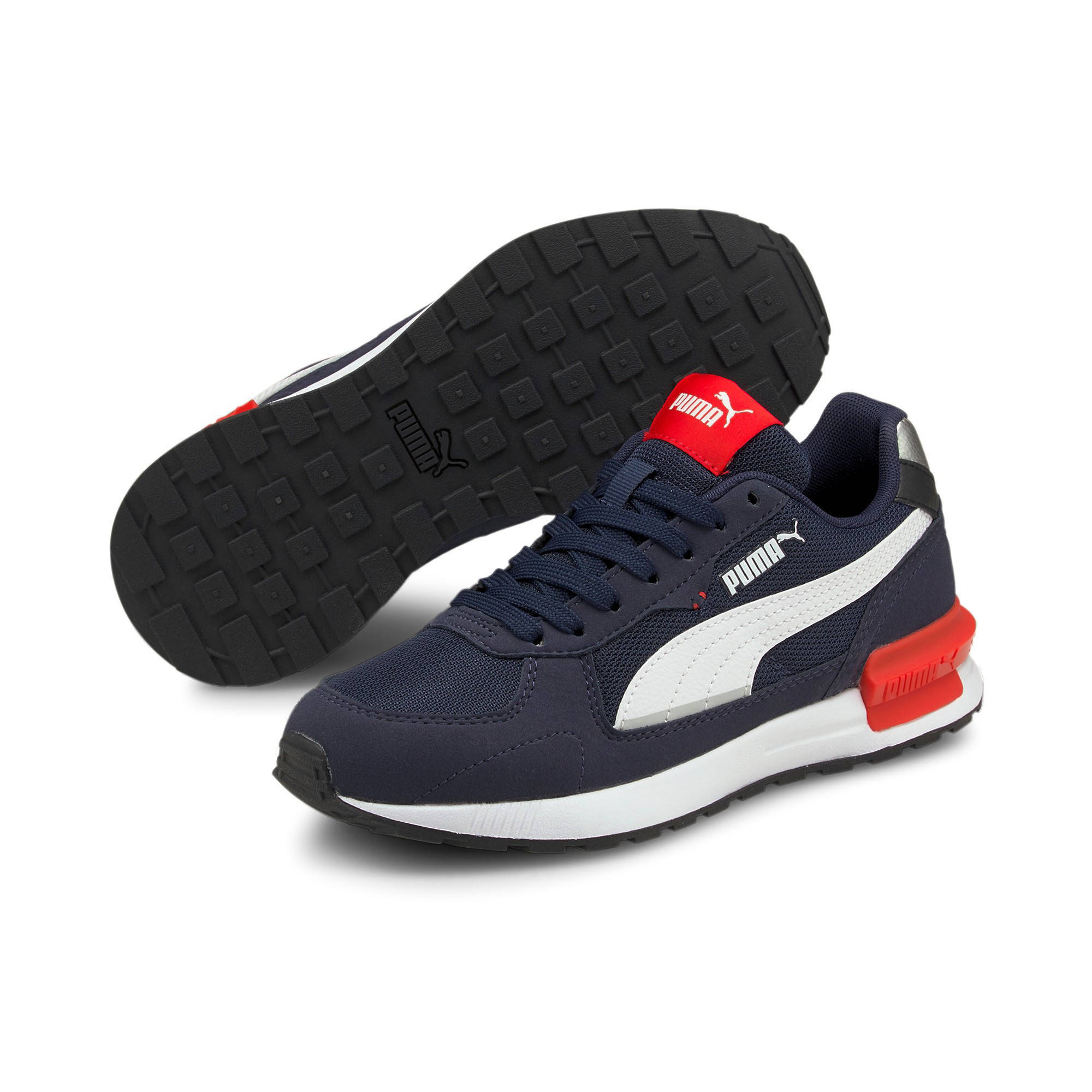 Puma Graviton sneakers donkerblauw/wit | wehkamp