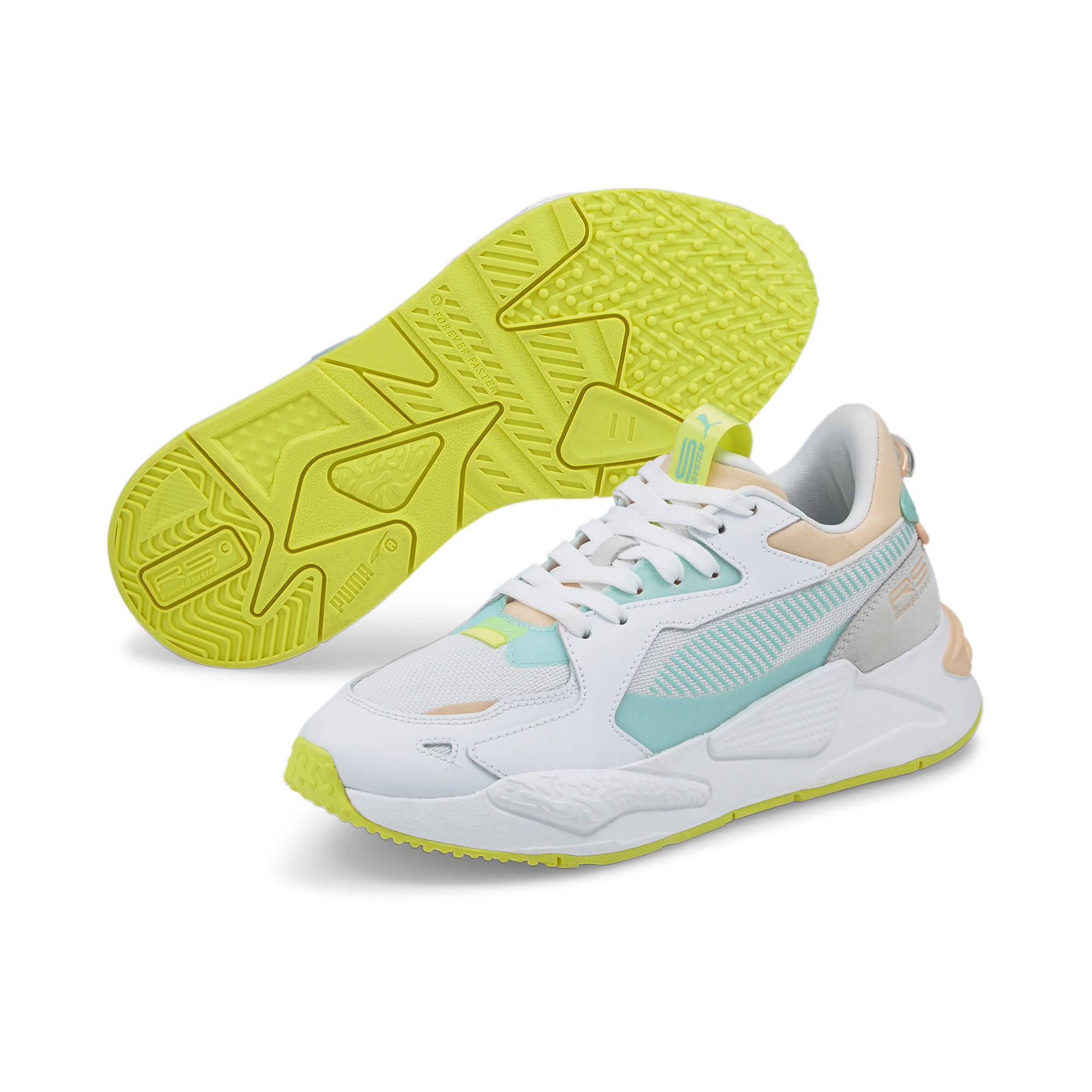 Puma RS-Z Pop sneakers wit/lichtoranje/geel | wehkamp