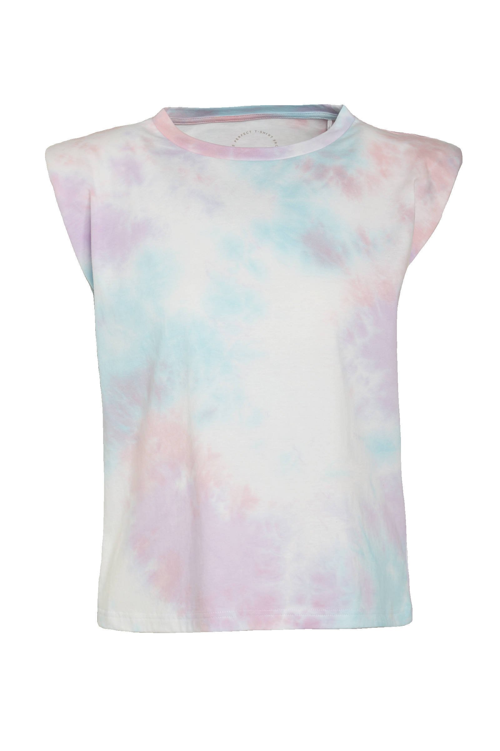 ONLY tie dye top ONLAMY geel blauw roze