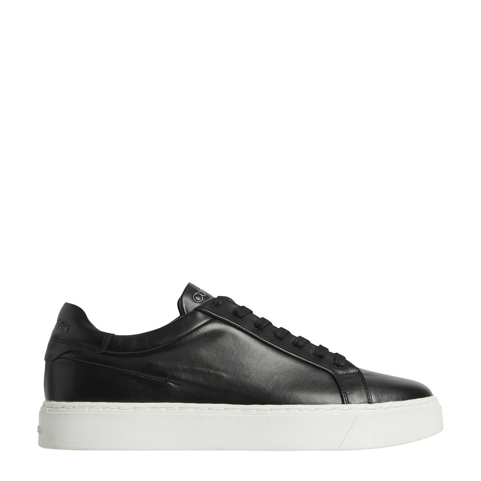 Calvin Klein leren sneakers zwart | wehkamp