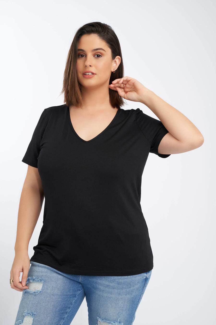 Zwart t-shirt momi logo top main image 0