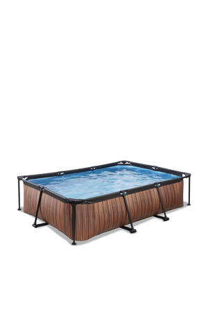  Frame Pool 300x200x65cm (12v Cartridge filter) - Houtbruin