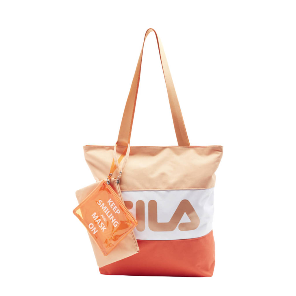 Fila shopper oranje/wit, Oranje/wit