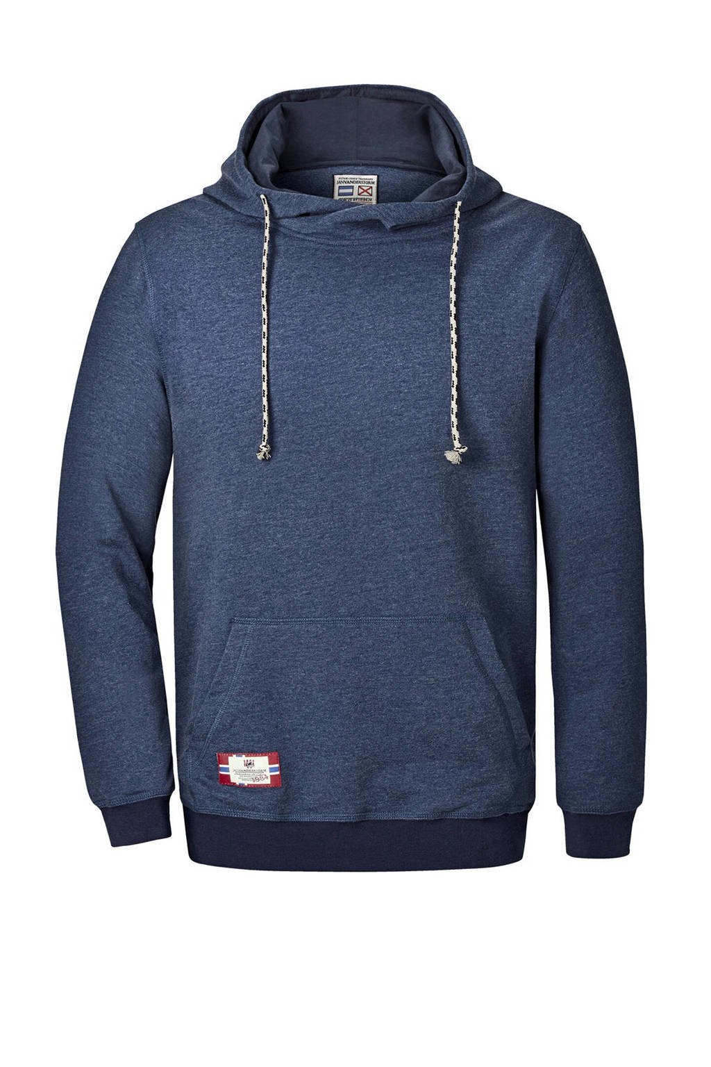 Jan Vanderstorm gemêleerde hoodie BLANKARD Plus Size donkerblauw, Donkerblauw