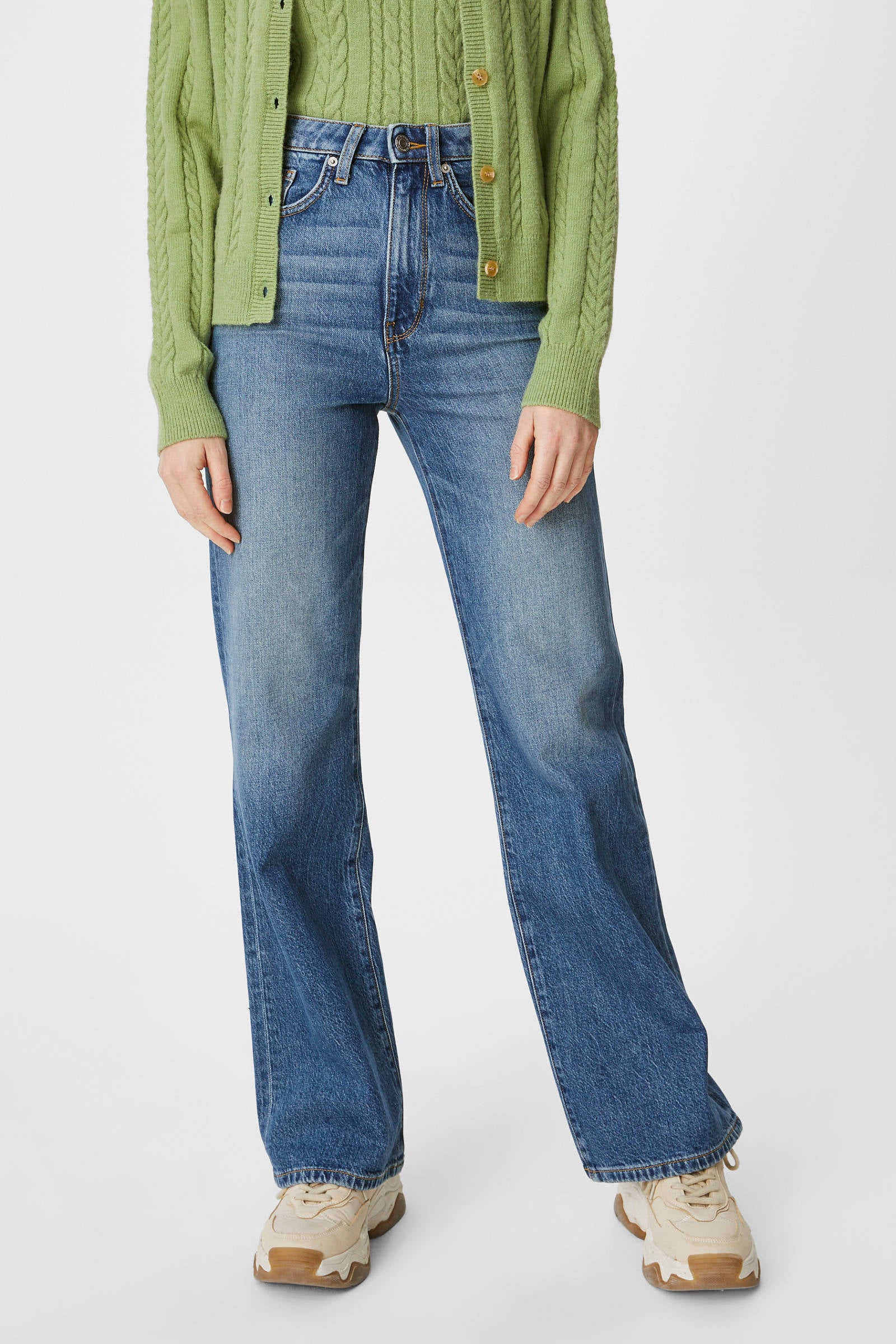 C\u0026A Clockhouse high waist wide leg jeans blauw | wehkamp