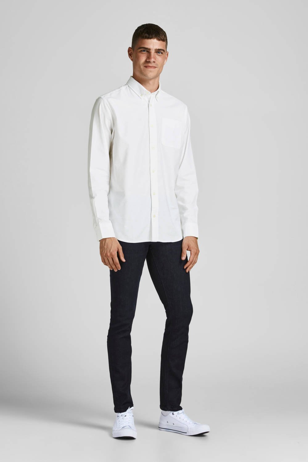 JACK JONES PREMIUM slim fit overhemd JPRBLUBROOK wit wehkamp