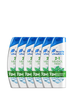 Menthol Fresh 2-in-1 anti-roos shampoo 6 x 270 ml - voordeelverpakking