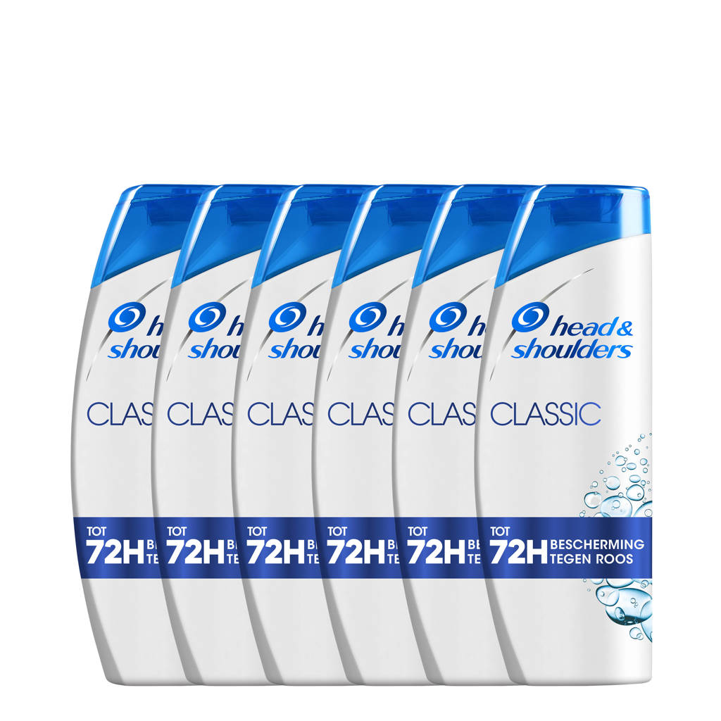 Head & Shoulders Classic Anti-roos shampoo - 6 x 285 ml - voordeelverpakking