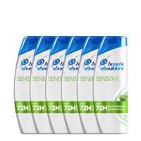 Head & Shoulders Sensitive Anti-roos shampoo - 6 x 285 ml - voordeelverpakking