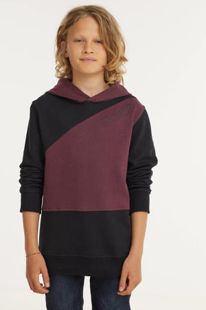 hoodie Nock zwart/aubergine