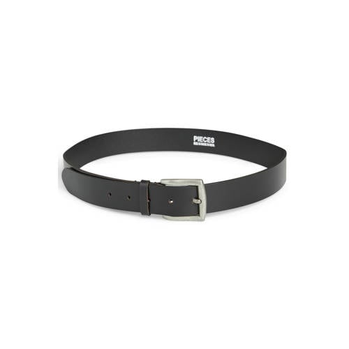 PIECES leren riem PCNADY zwart afbeelding