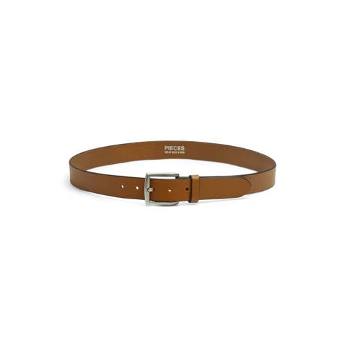 PIECES leren riem PCNADY cognac afbeelding