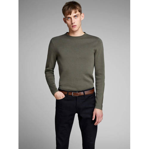 JACK & JONES leren riem JACCHRISTOPHER cognac afbeelding