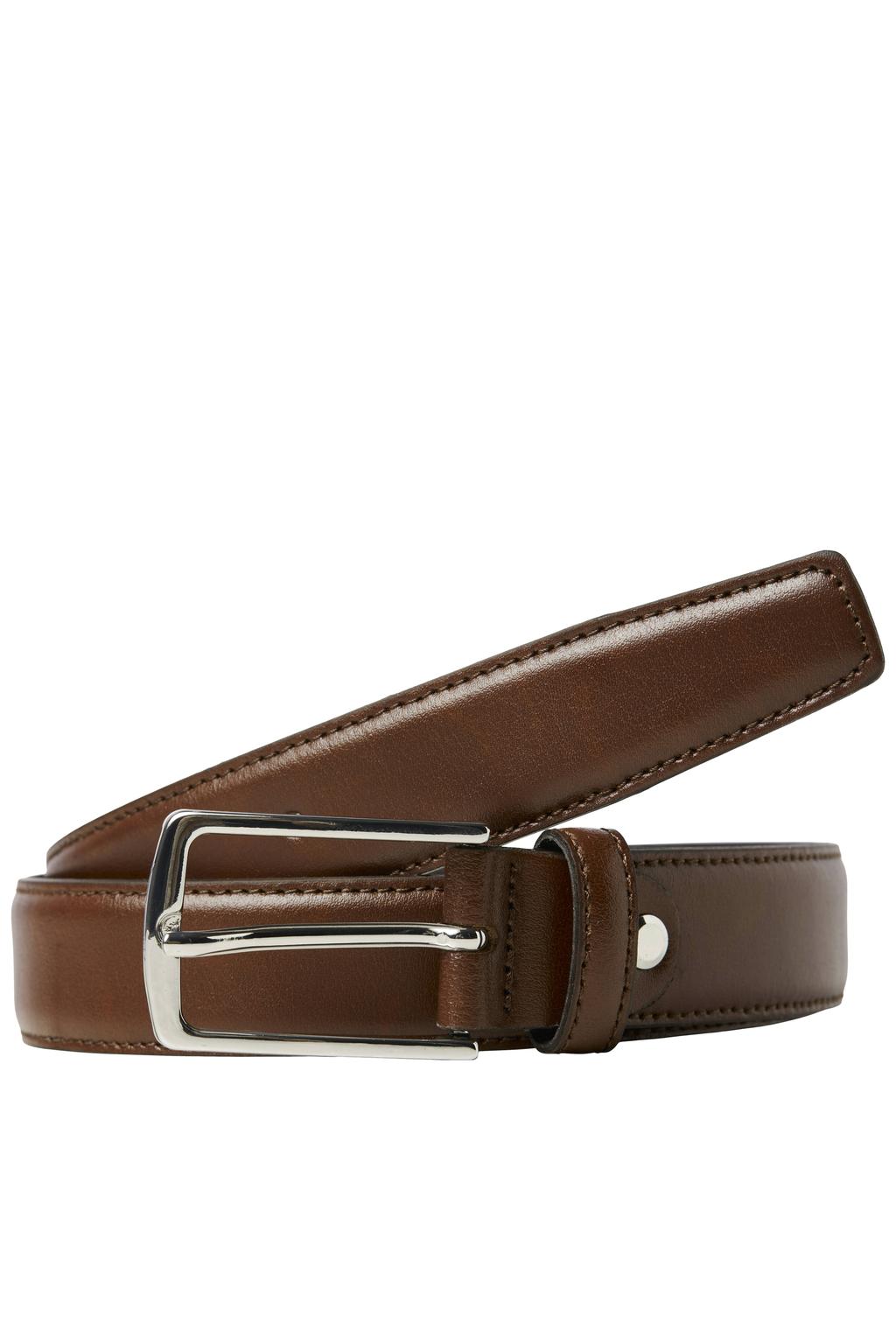 JACK & JONES leren riem JACCHRISTOPHER cognac