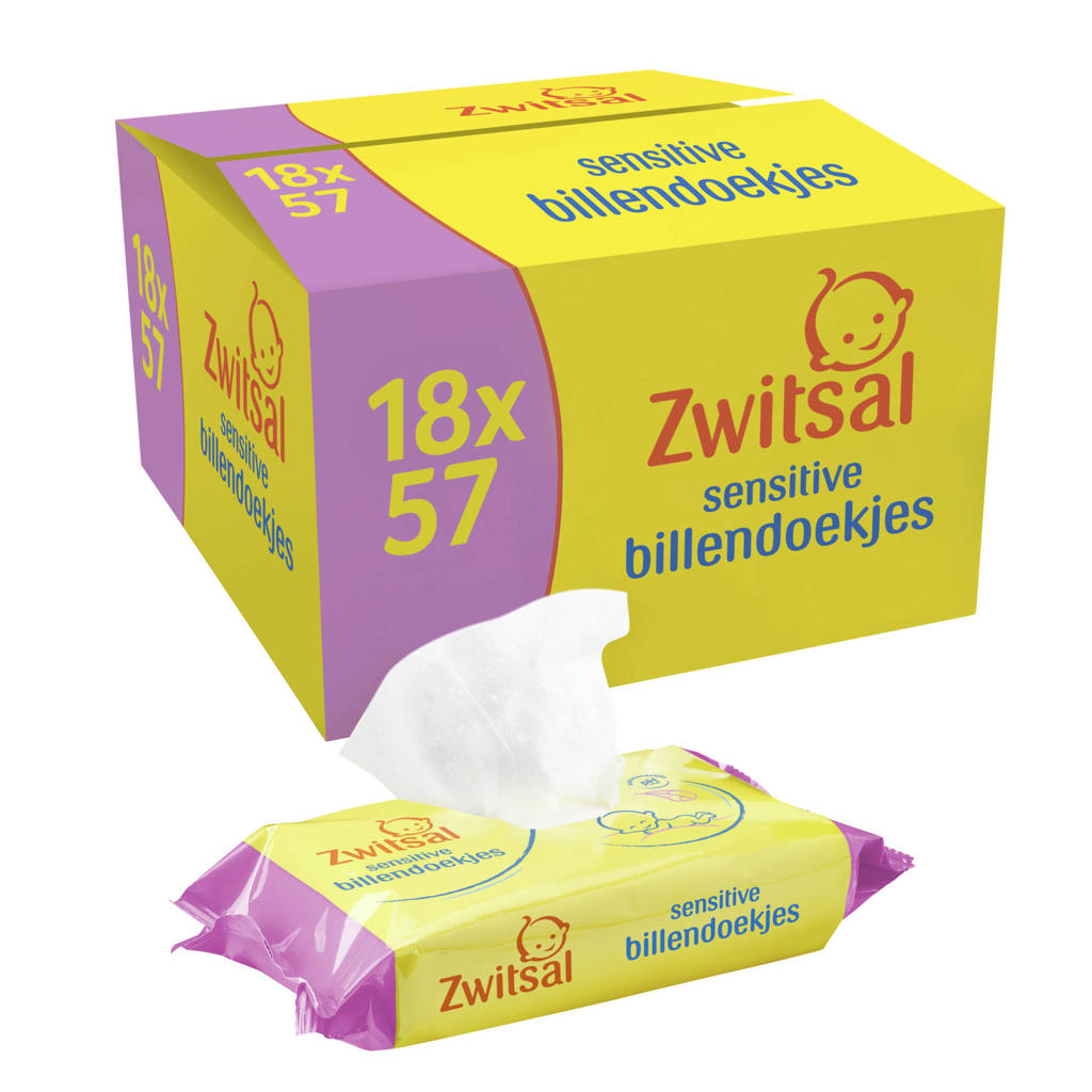 Zwitsal Zwitsal Baby Billendoekjes Lotion - 18 x 57 stuks