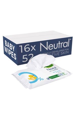 babydoekjes Parfumvrij - 16 x 52 stuks