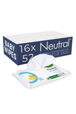 babydoekjes Parfumvrij - 16 x 52 stuks