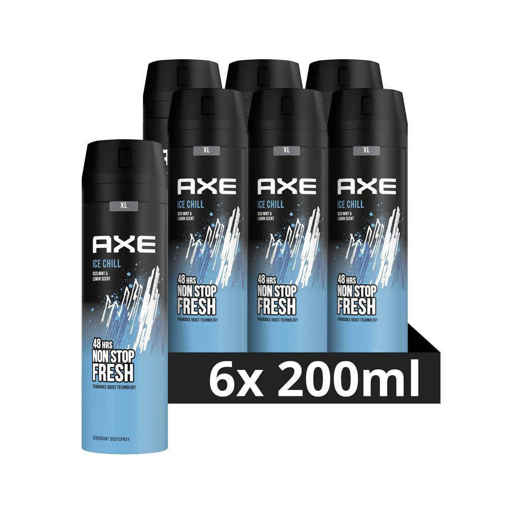 Axe Ice Chill bodyspray deodorant - 6 x 200 ml - voordeelverpakking
