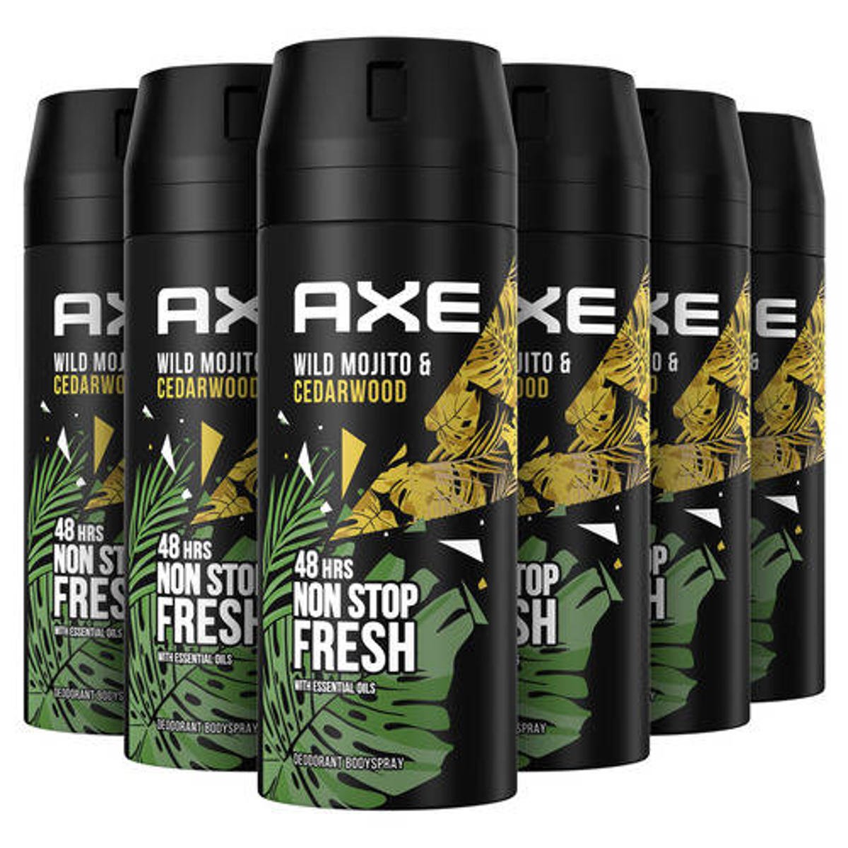 Blijven aanklager baden Axe Mojito & Cedarwood Pepper bodyspray deodorant - 6 x 150 ml -  voordeelverpakking | wehkamp