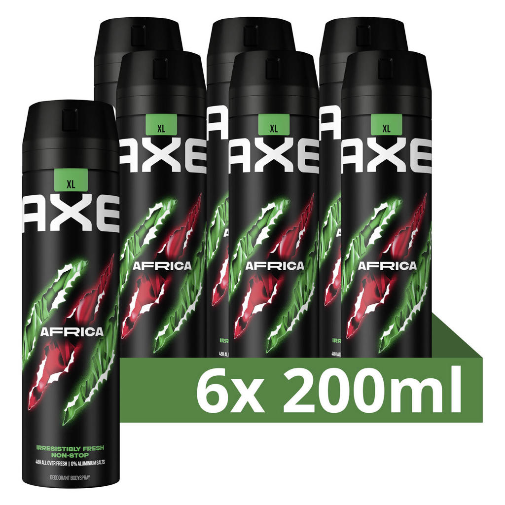 Axe Africa deodorant bodyspray - 6 x 200ml