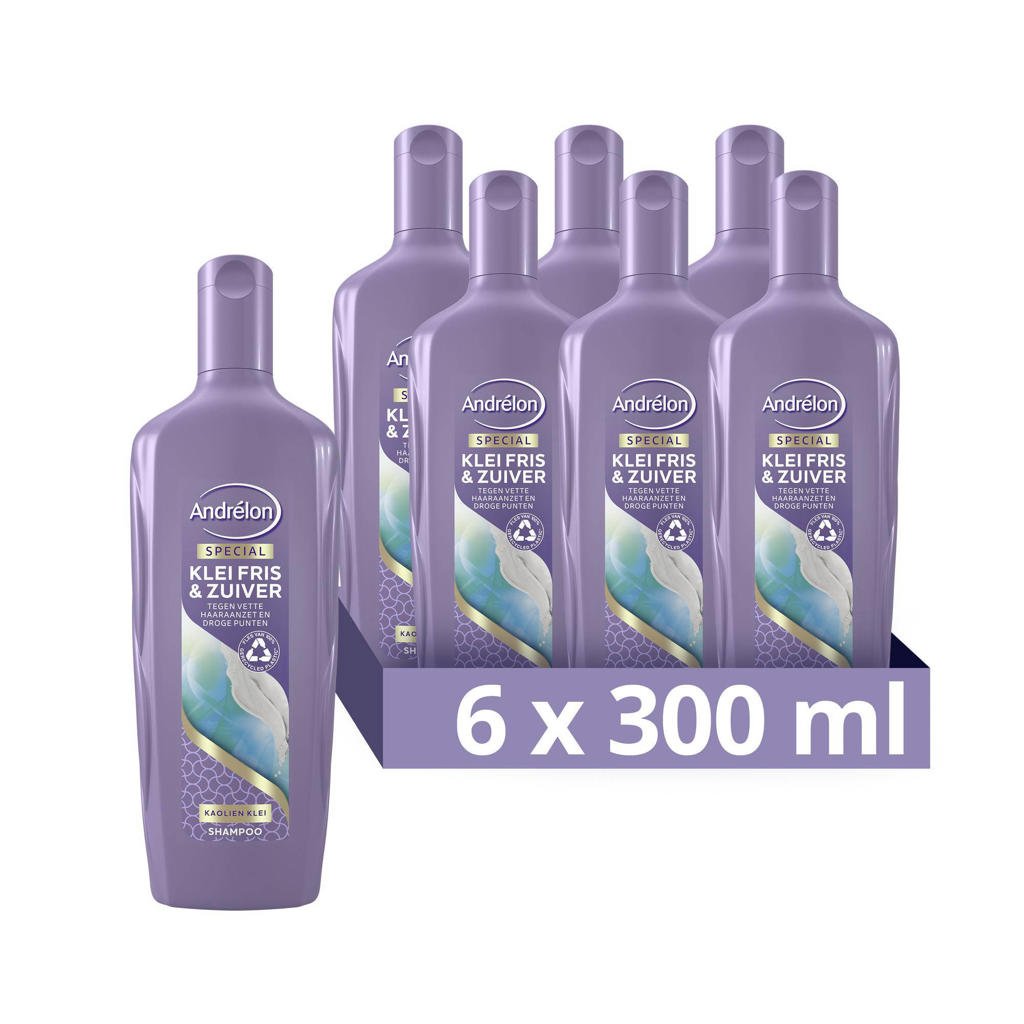 Andrélon Klei Fris & Zuiver shampoo - 6 x 300 ml
