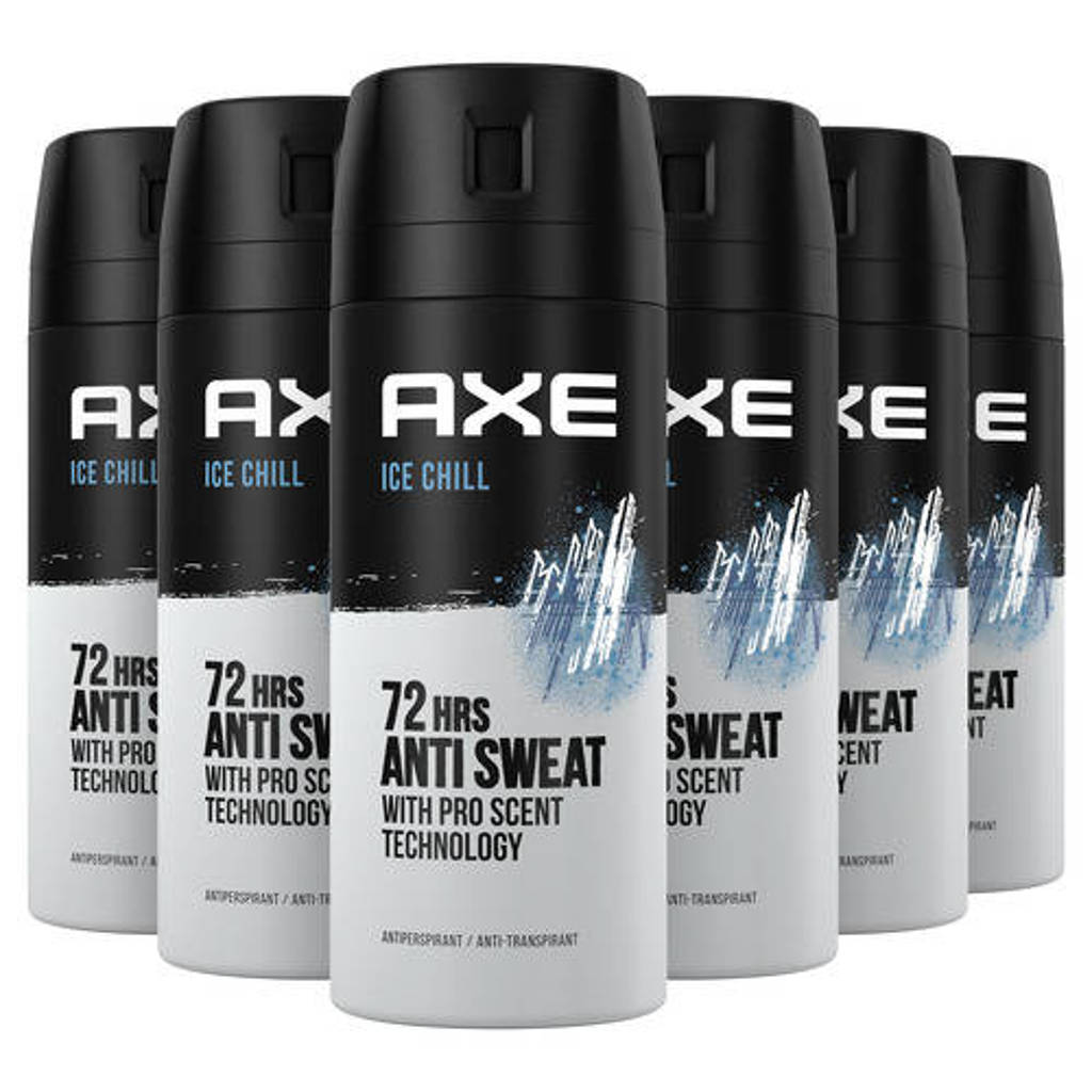 Axe Ice Chill deodorant - 6 x 150 ml - voordeelverpakking