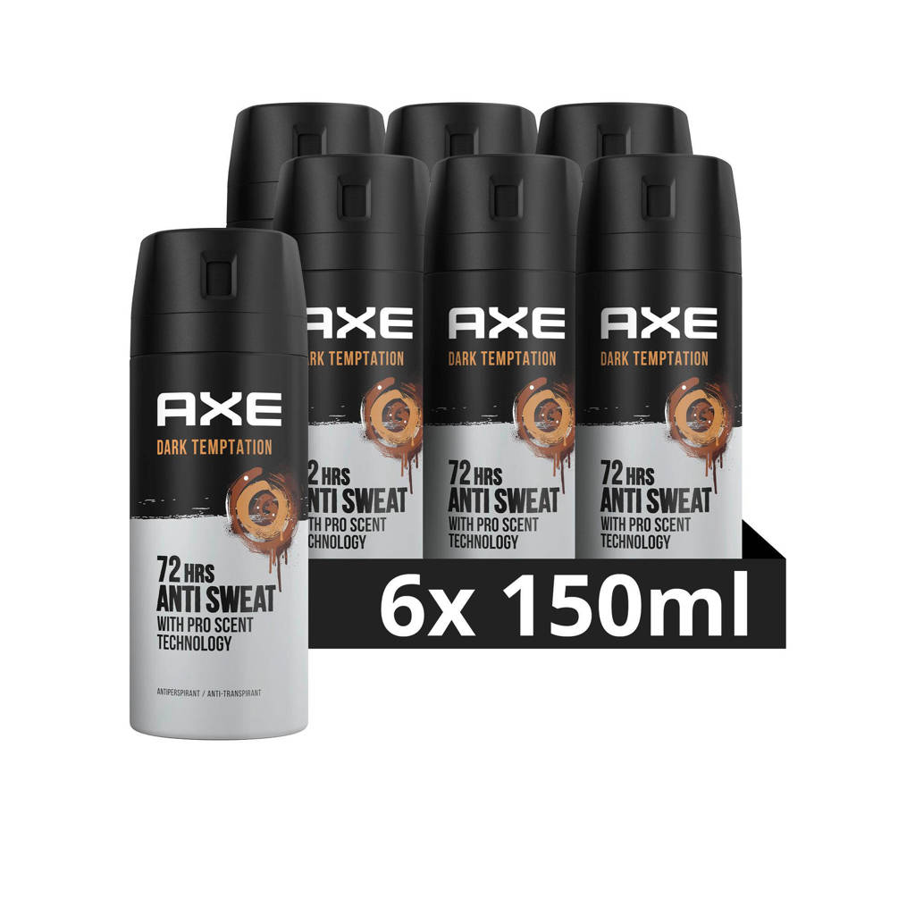 smokkel ernstig Componist Axe Axe Dark Temptation Deodorant Antitranspirant - 6 x 150 ml -  Voordeelverpakking | wehkamp