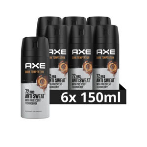 Wehkamp Axe Dark Temptation anti-transpirant spray - 6 x 150 ml aanbieding