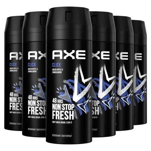 Wehkamp Axe Click deodorant bodyspray - 6 x 150 ml aanbieding